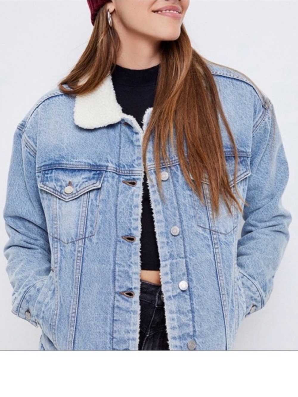 PacSun Jean Jacket - Light Blue Wash, Jean Jacket. Sherpa Lined. Size XS